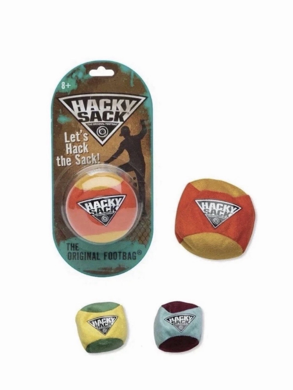 Hacky Sack The Original Foot Bag NEW Leather 80s Retro Footbag, 1x Color Random